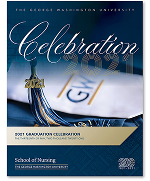 The George Washington University Celebration 2021, School of Nursing, Program Cover Image
